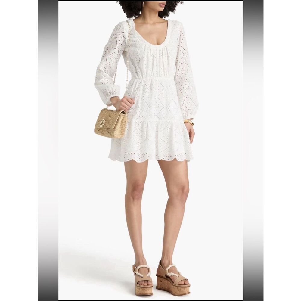 NWTs Veronica Beard White Eyelet Calibra Dress Size 6